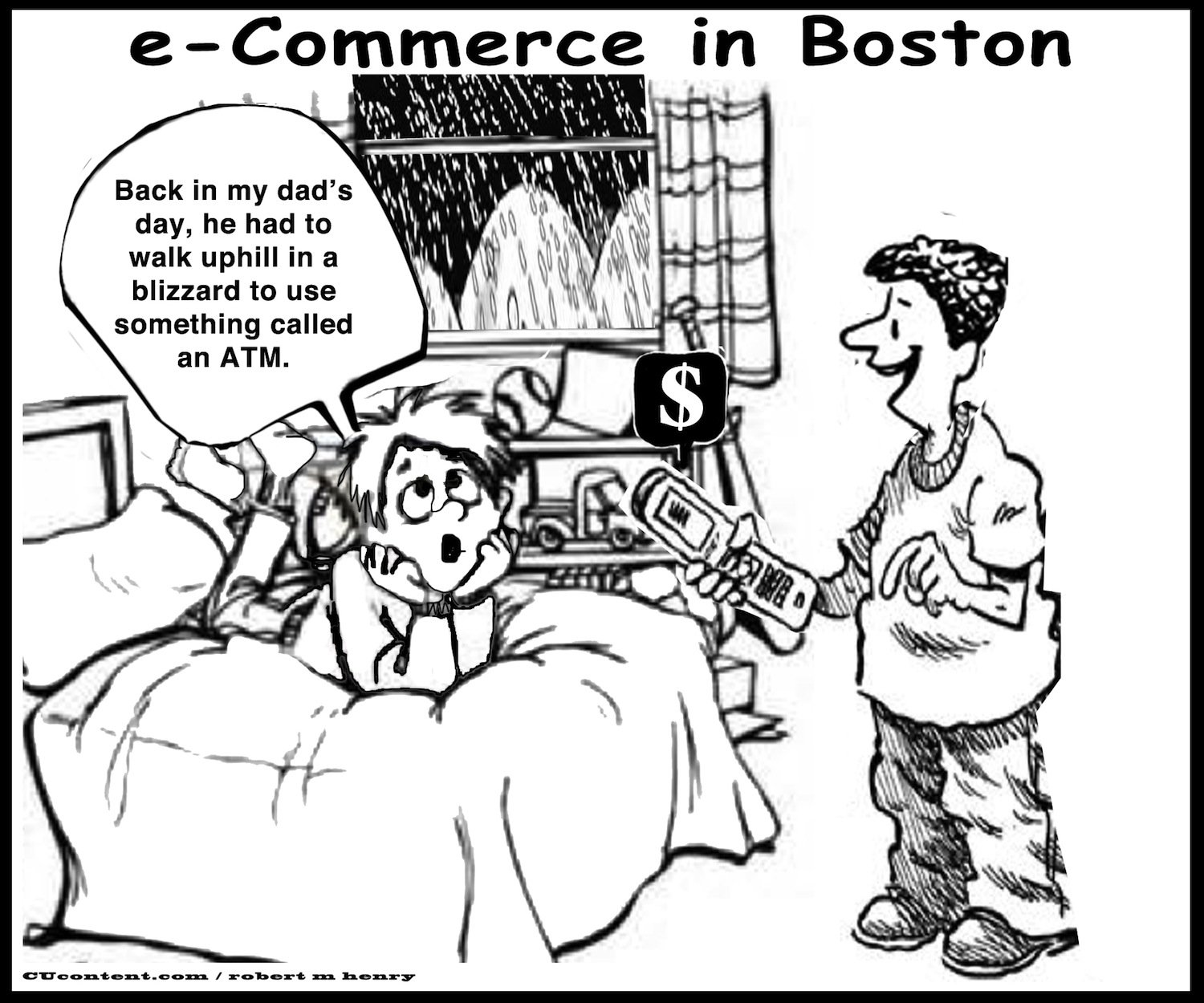 e-commerce, boston, snow days