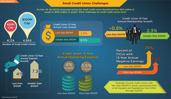 small credit union challenges info graphic